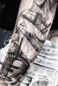 rokas melnas līnijas burinieku tetovējums