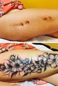 dirljivi ožiljci prekrivaju kreativne osobnosti prekrasan uzorak tetovaža