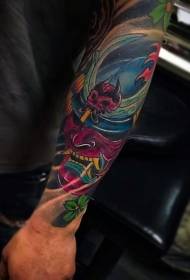 pettu colore misterioso samurai maschera di tatuaggi