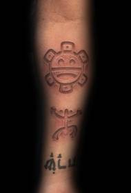 lite unikt tribal veggmaleri tatoveringsmønster