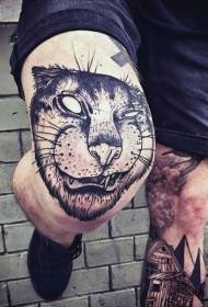 Nyepak pola tato kucing ireng sing apik tenan