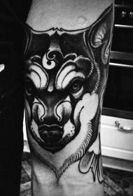 arm nuwe skool swart tattoo patroon