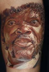 film character face portrait color tattoo pattern