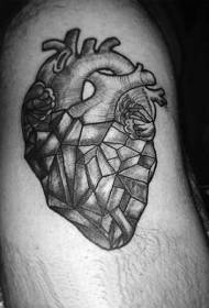 modello di tatuaggio cuore tono nero modello di tatuaggio cuore