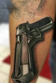 modellu di tatuaggi di pistola realisticu
