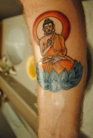 krūšu krāsas Budas tetovējuma raksts