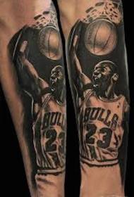 arm black realistic style shooting character tattoo pattern