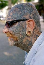 uzorak tetovaže za glavu i lice velikog područja