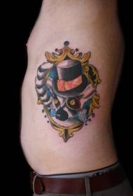 πλευρικό πλευρό πολύχρωμο lemur και μοτίβο τατουάζ καπέλο