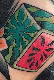 Costole laterali da donna sul tatuaggio del modello di anguria della frutta 112479-18 ragazze indietro modello sexy del tatuaggio del rachide cervicale