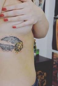 girovita laterale piccolo modello dorato Harry Potter tatuaggio palla da gioco