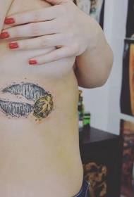 talie Partea mică aurie Harry Potter model de tatuaj cu bile de joc