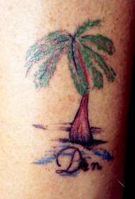 手臂顏色棕櫚樹紋身圖案