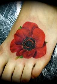 instep ezi na agba poppies tattoo foto