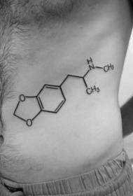 kylkiluu musta kemiallinen koostumus symboli tatuointi malli