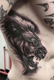 vyötäröpuoli ruskea möisevä leijona tatuointikuvio