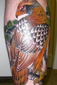 kalf gekleurd adelaar tattoo patroon