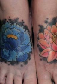 nani uliuli a me ka melipio lotus instep tattoo pattern