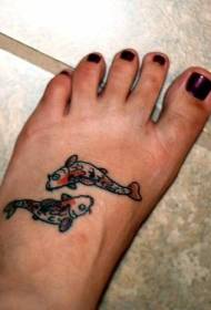 пойи занона намунаҳои хурд Koi tattoo