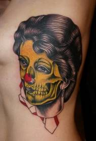 колір талії різнобарвний зомбі жінка татуювання візерунок