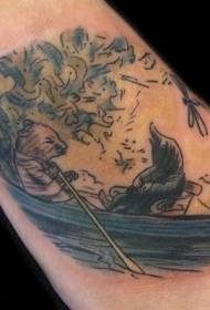 Instep-stil gammeldags fargemus ved båt-tatovering