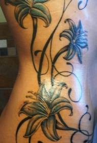 upande ubavu mwanga bluu maua lily tattoo