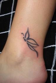 ankle cute butterfly simple tattoo pattern