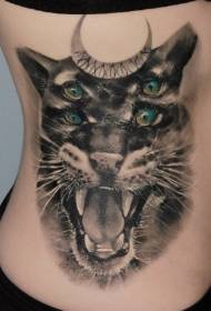 талия сторона жуткий лев татуировки