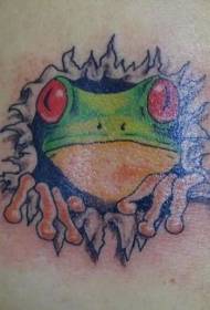 painted frog personality tattoo pattern