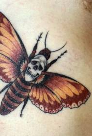 färgade fjärilar och slända tatueringsmönster
