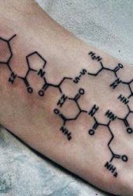 Instep μαύρο απλό χημικό μοτίβο δερματοστιξιών τατουάζ