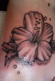 Rist schwarz grau Hibiskus Tattoo Muster