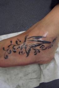 Įtempkite drugelio vynuogių totemo tatuiruotės modelį