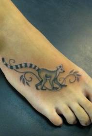 Instep Gray Lemur Tattoo Pattern
