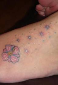 instep fresh colors hibiscus tattoo tattoo