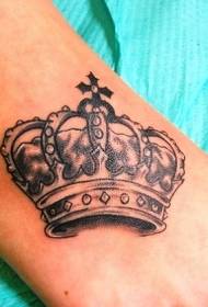 Girls 'Instep Crown Tattoo Patroon