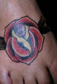 жіночі ноги кольорові червоні троянди візерунок татуювання