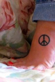 peito do pé simples paz tinta logotipo tatuagem padrão