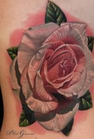 талії стороні реалістичні кольори татуювання великі троянди