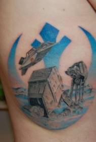 waist side color school star wars theme tattoo pattern