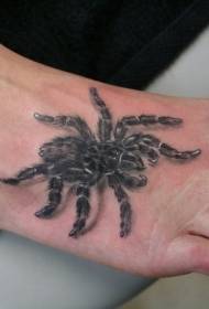 patrón de tatuaxe de araña grande realista de pé