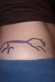 腰色簡單的馬紋身圖案