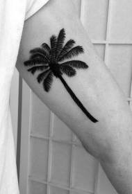 Vyriškos rankos juodos palmės tatuiruotės modelis