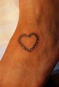 láb mellény angol ábécé tetoválás minta