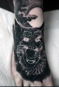 Instep keqe kokën Wolf dhe modelin e tatuazheve të hënës