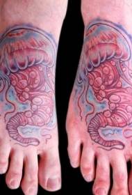 gutt ausgesinn Faarf kleng Jellyfish Tattoo Muster