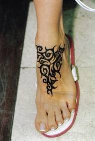 patró de tatuatge de tòtem negre tribal femení instep femení