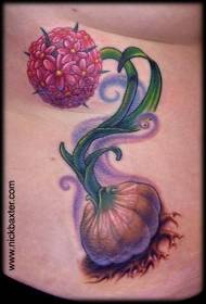Modello di tatuaggio carino naturale piccola pianta