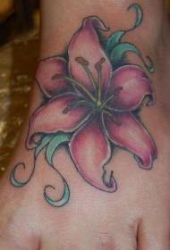 naisten jalka väri lily tatuointi kuva