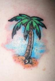 axel färg liten palm tatuering mönster